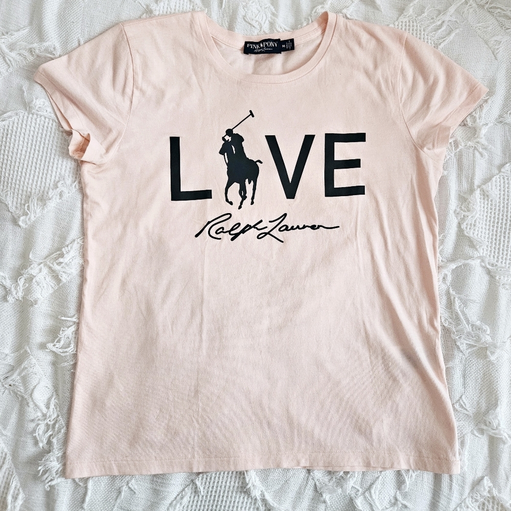 Pink Pony Ralph Lauren T-shirt Top Medium